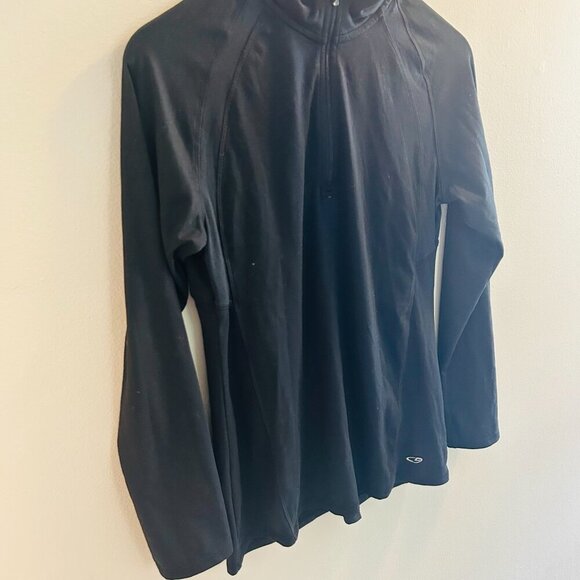 C9 By Champion Black Quarter Zip Womens Size Small Long Sleeve Warmup Jacket - Picture 4 of 9